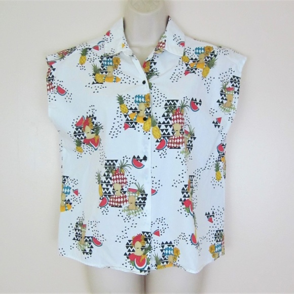 Zara Tops - Zara Trafaluc 80's Style Carmen Miranda Shirt S